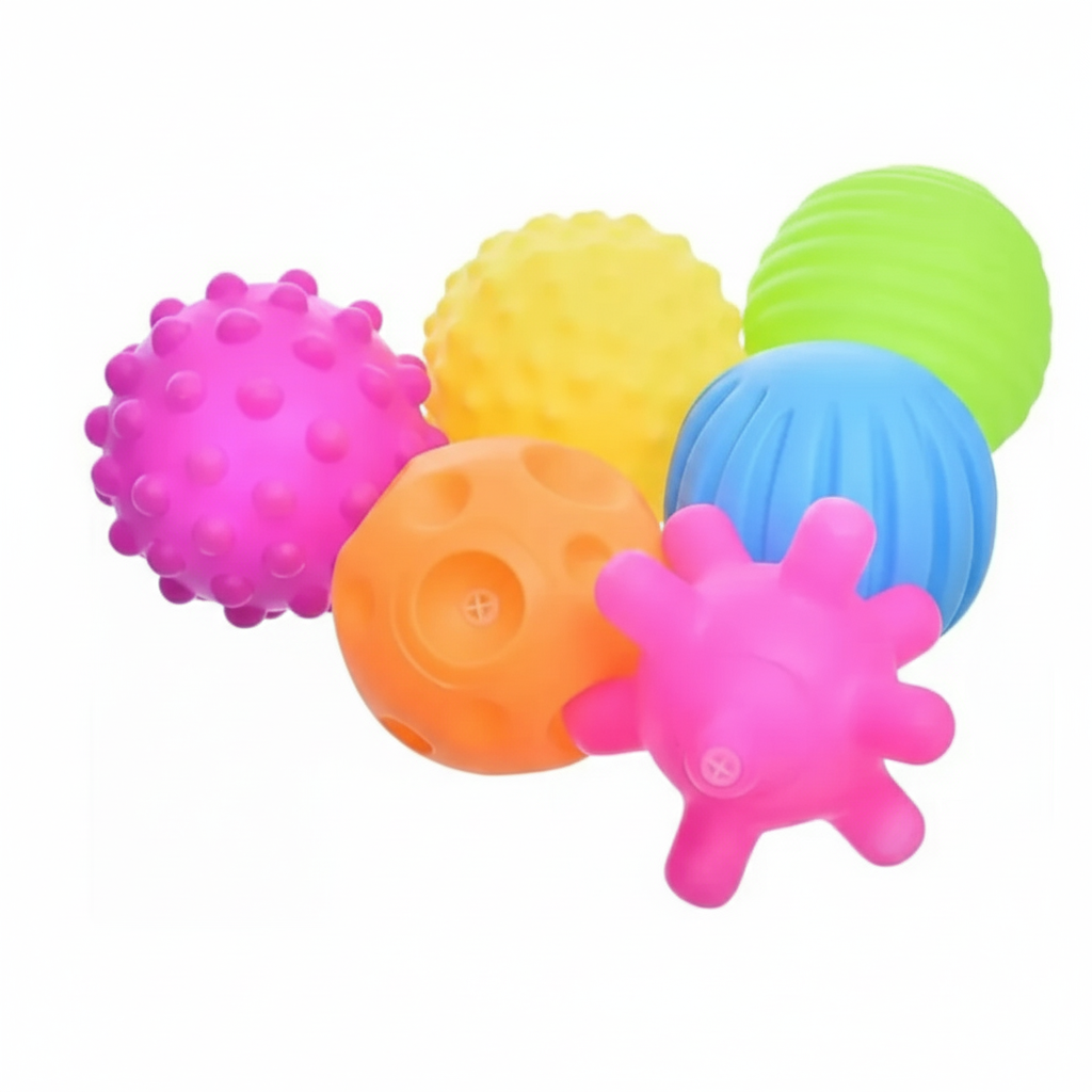 Set De 6 Pelotas Sensoriales Texturizadas