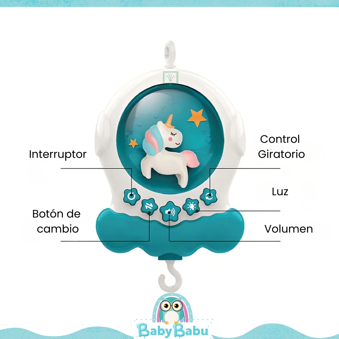 Móvil Musical Unicornio con Luz y Melodías