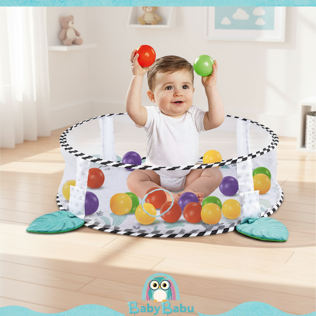 Centro de Actividades Dinosaurio 4 en 1 - Gimnasio y Piscina de Pelotas